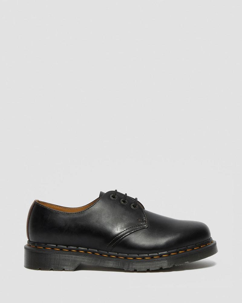 Dr Martens 1461 Men's Abruzzo Leren Oxford Schoenen Heren Zwart Bruin | NL 217RVD